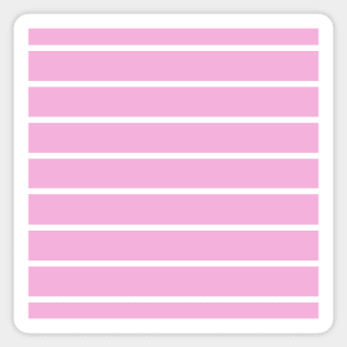 Narrow pink and white stripes 4 Sticker